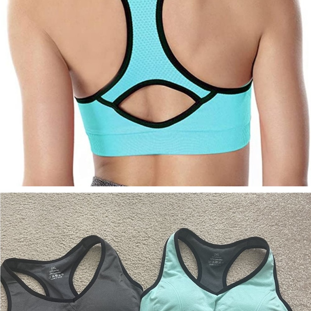 Racerback | Blue+Grey+Black | Sports Bras